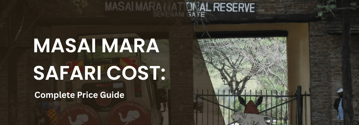 Masai Mara safari cost overview with safari vehicle entering the famous Kenya wildlife reserve